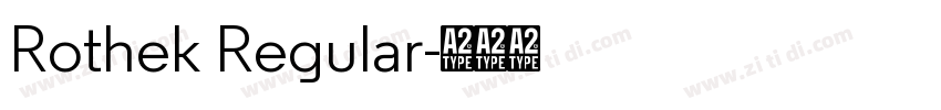 Rothek Regular字体转换